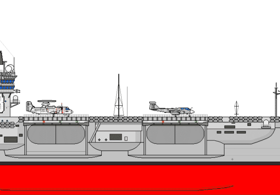 Авианосец USS CVN-68 Nimitz [Aircraft Carrier] - чертежи, габариты, рисунки